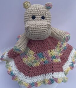 Harriet Hippo Crochet Lovey