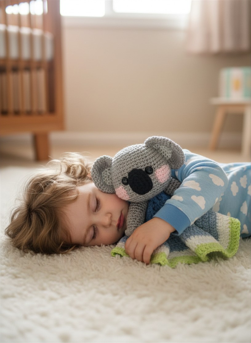 basil koala crochet lovey