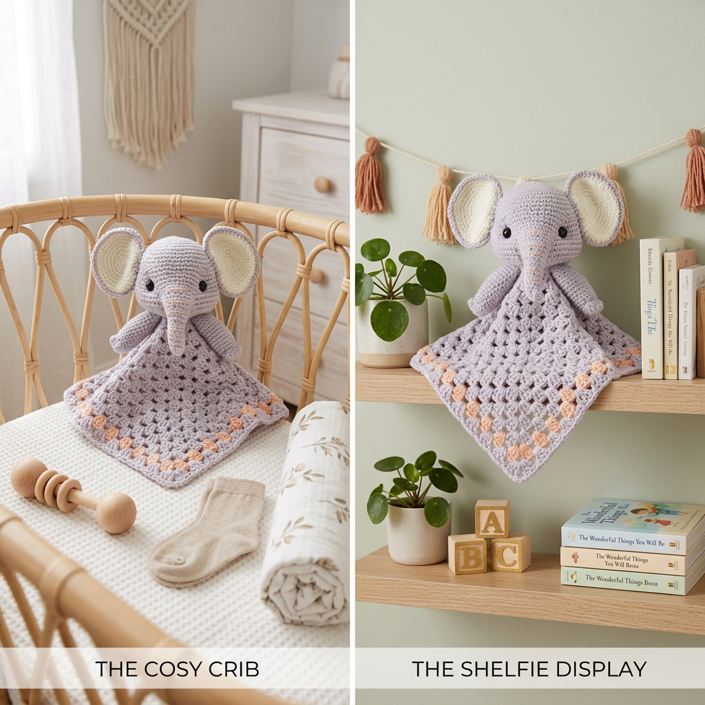 ella elephant crochet lovey