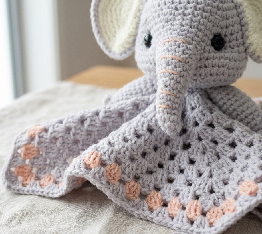 ella elephant crochet lovey