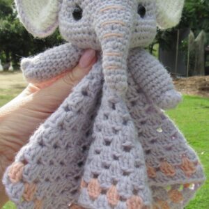 ella elephant crochet lovey