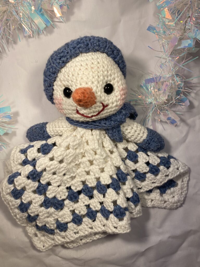 simon snowman crochet lovey