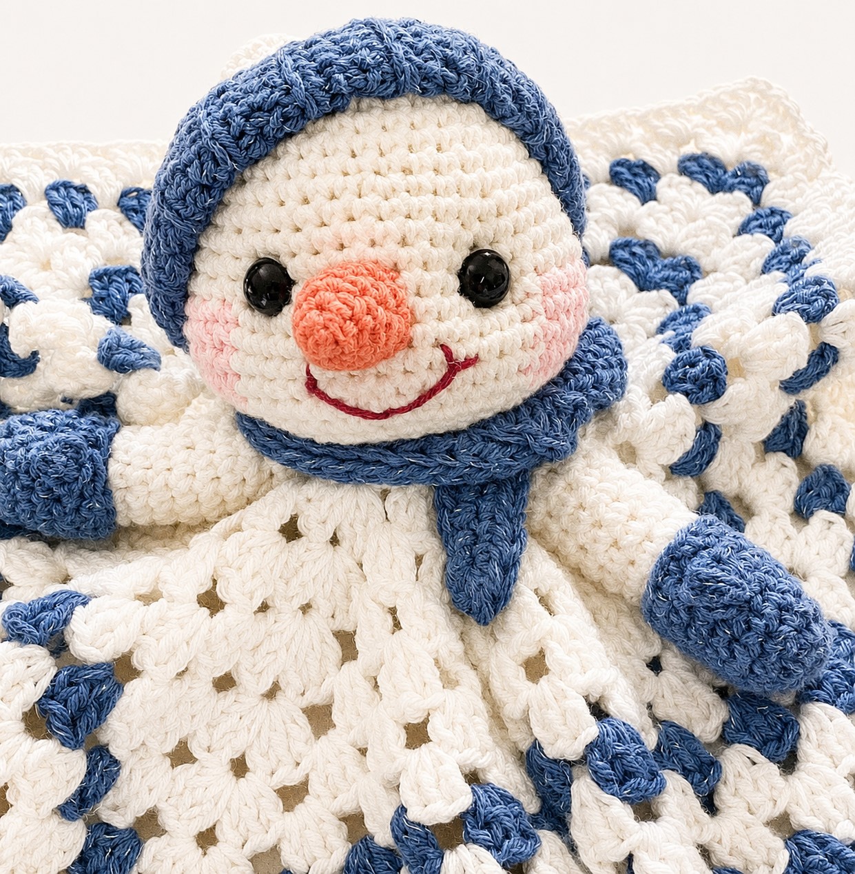 Simon Snowman Crochet Lovey - Image 4