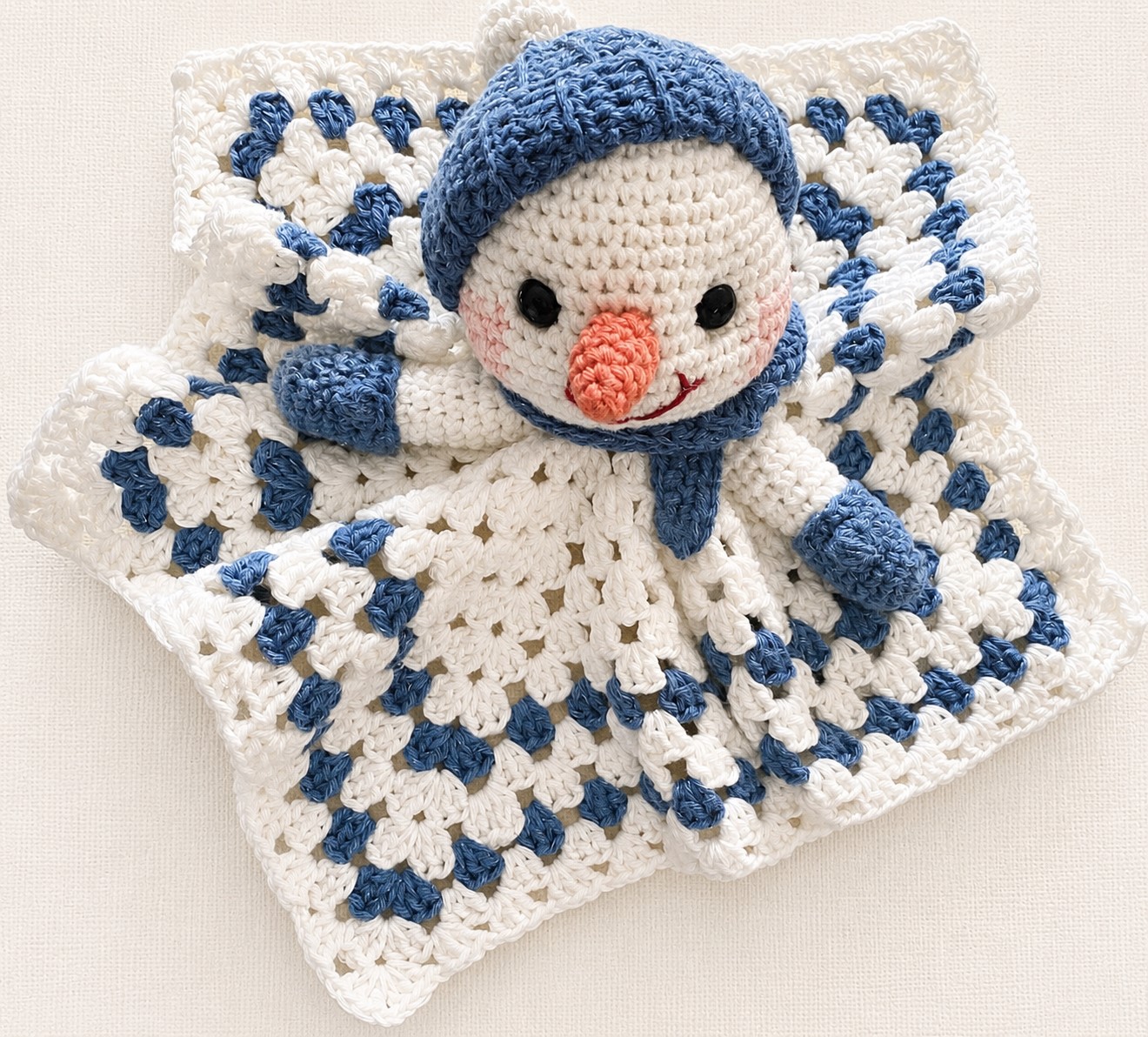 Simon Snowman Crochet Lovey - Image 5