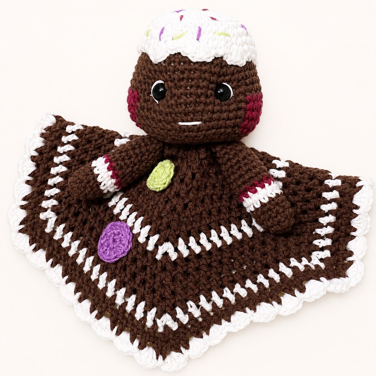Ginny Gingerbread Crochet Lovey - Image 3