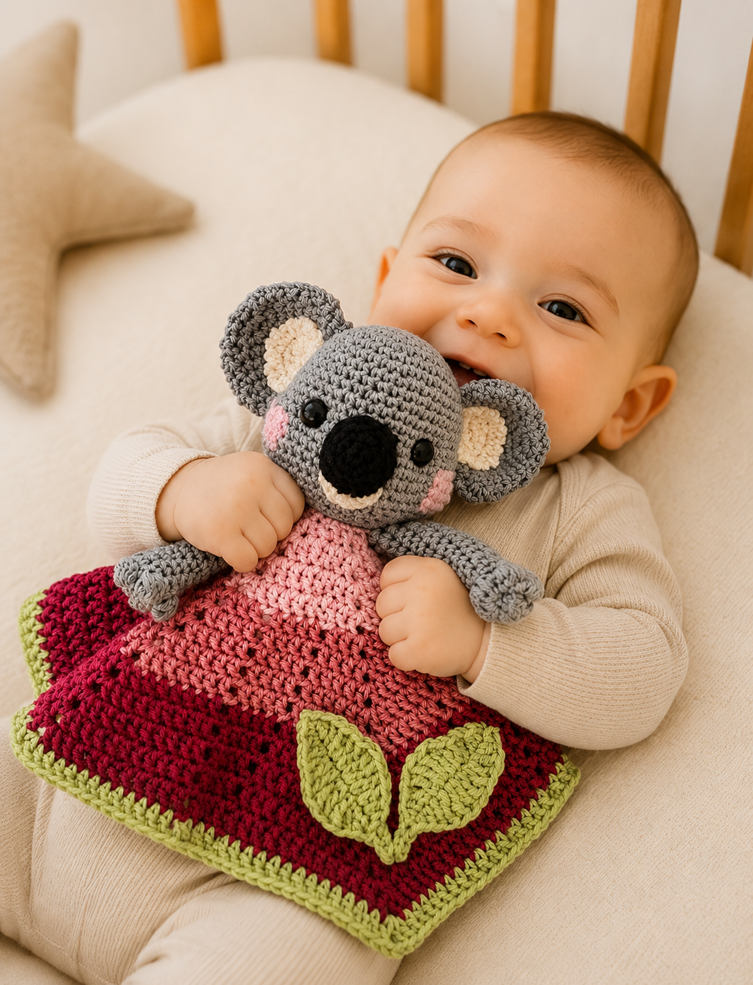 Kaycee Koala Crochet Lovey - Image 7