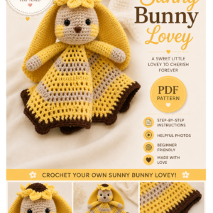 Sunny Bunny Crochet Lovey Pattern | Easy Amigurumi PDF